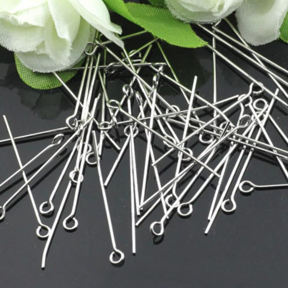 Jewelry Making Eye Pins – Gold and Silver Finish – Ideal for Beading and Crafting